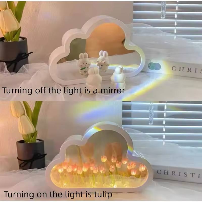 ☁️ CloudBloom Tulip Lamp – A Dreamy Floral Glow ☁️🌷