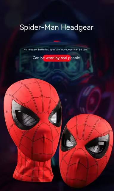Spider-Man Cosplay Mask with Mechanical Blinking Eyes!