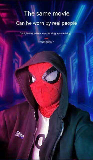 Spider-Man Cosplay Mask with Mechanical Blinking Eyes!