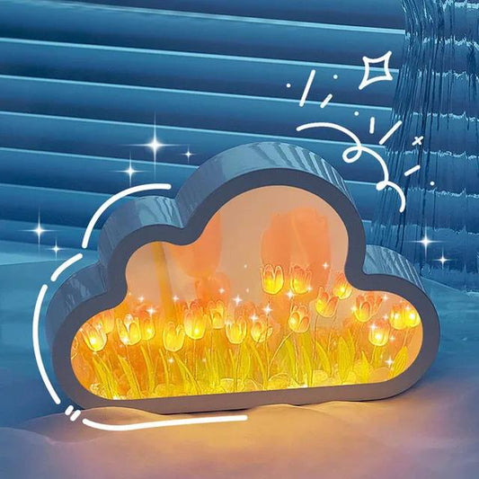 ☁️ CloudBloom Tulip Lamp – A Dreamy Floral Glow ☁️🌷