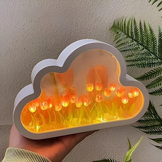☁️ CloudBloom Tulip Lamp – A Dreamy Floral Glow ☁️🌷